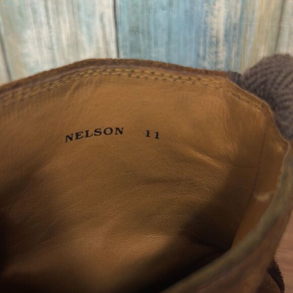 Oliver Sweeney Nelson Mens UK 11 US 12 Boots Brown Waxed Suede Wingtip Brogue main image 11